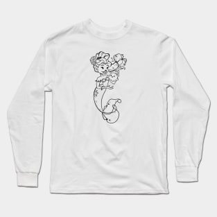 Jelly Mermaid Sketch Long Sleeve T-Shirt